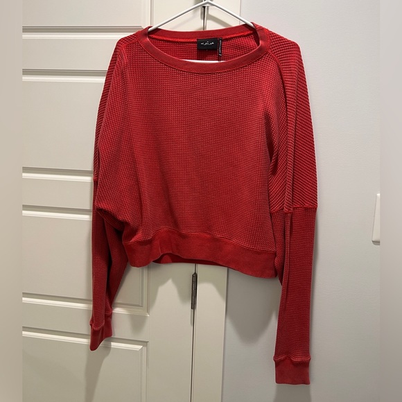 NWT Urban Outfitters Luciana Thermal Long Sleeve Top Size L - Picture 2 of 3